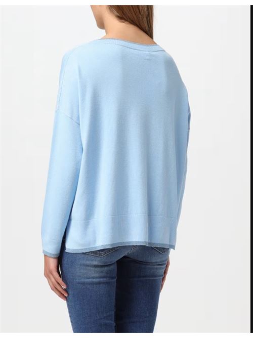 Blue viscose blend sweater Liu Jo | MA4074MS49I.44121